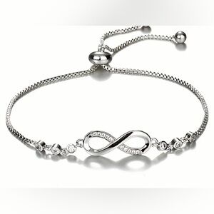 Unisex Infinity Silver Bracelet